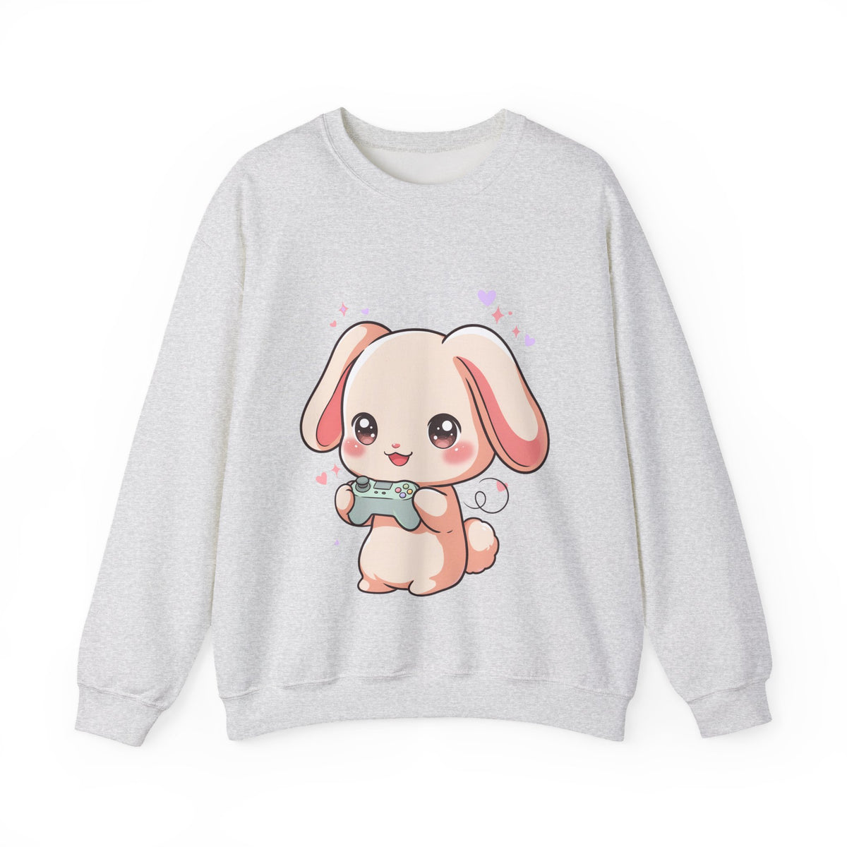 Kawaii Gamer Bunny Sweatshirt for Cozy Gaming Days