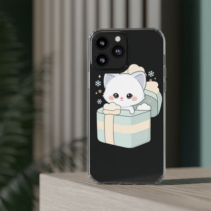 Kawaii Arctic Fox Clear Impact-Resistant Phone Case