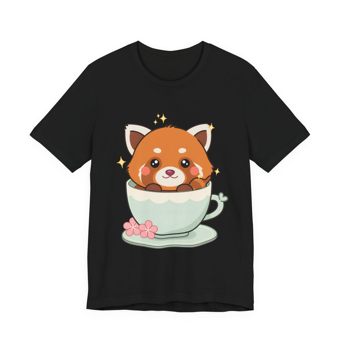 Kawaii Red Panda T-Shirt, Cute Tea Lover Gift