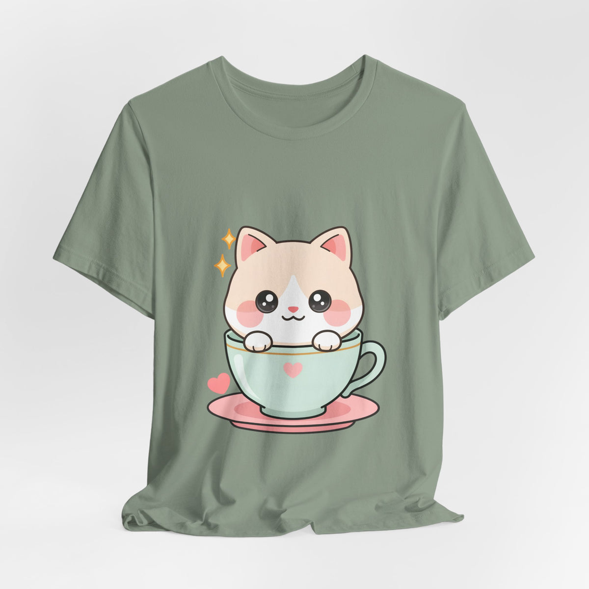 Kawaii Cat T-Shirt for Cute Cat and Chibi Art Fans
