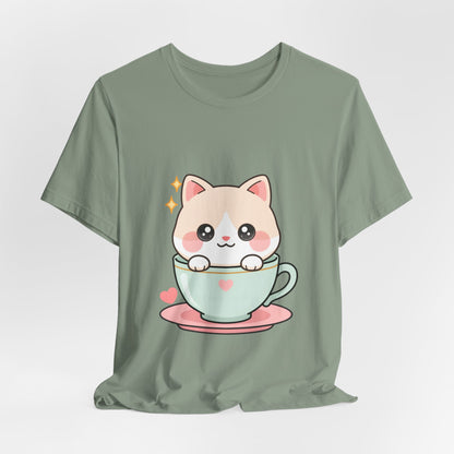 Kawaii Cat T-Shirt for Cute Cat and Chibi Art Fans