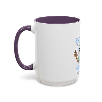 Kawaii Snowman Accent Coffee Mug for Winter Fans