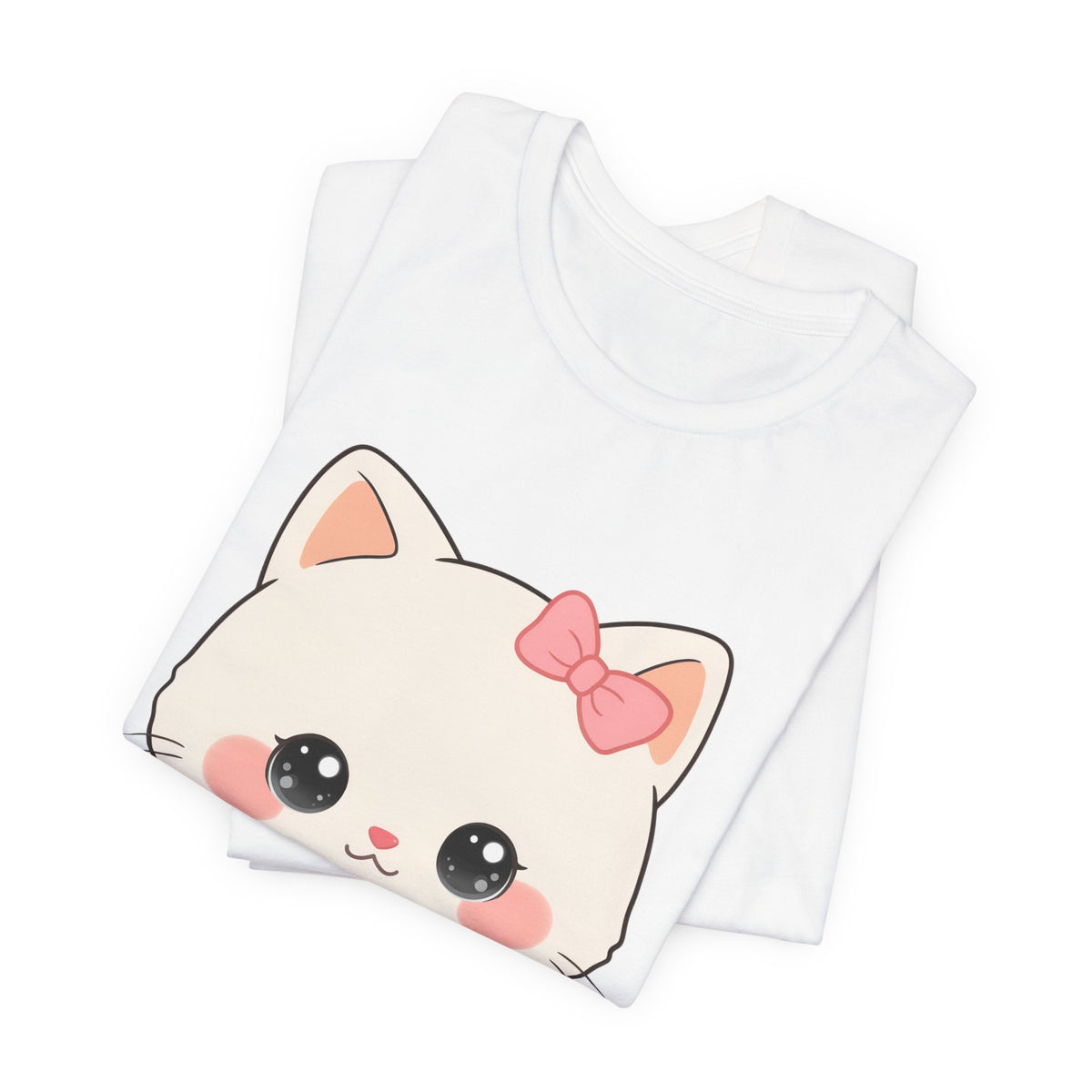 Kawaii Cat T-Shirt, Cozy Blanket Kitty for Cat Lovers