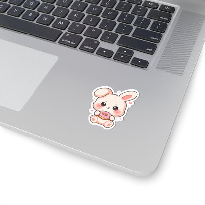 Kawaii Bunny Donut Sticker for Sweet Little Joys