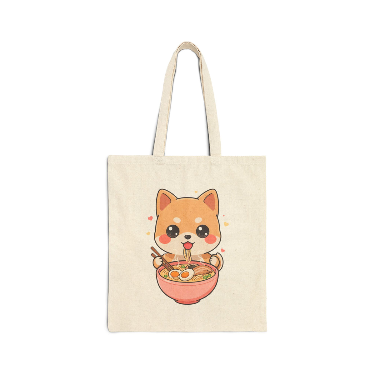 Kawaii Shiba Inu Ramen Tote Bag for Cute Food Lovers