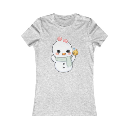 Kawaii Snowman Women's Tee for Cozy Holiday Cheer
