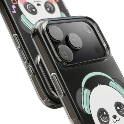 Kawaii Panda Phone Case with Headphones