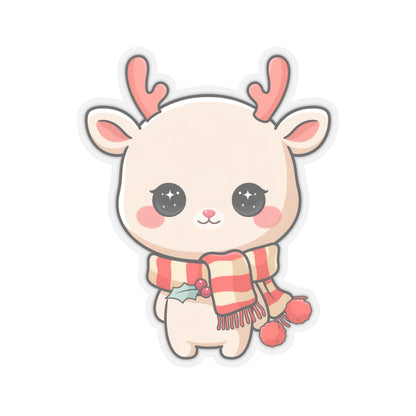 Kawaii Reindeer Sticker, Cute Christmas Gift for Journals