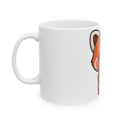 Kawaii Red Panda Mug, Cute Ice Cream Animal Gift