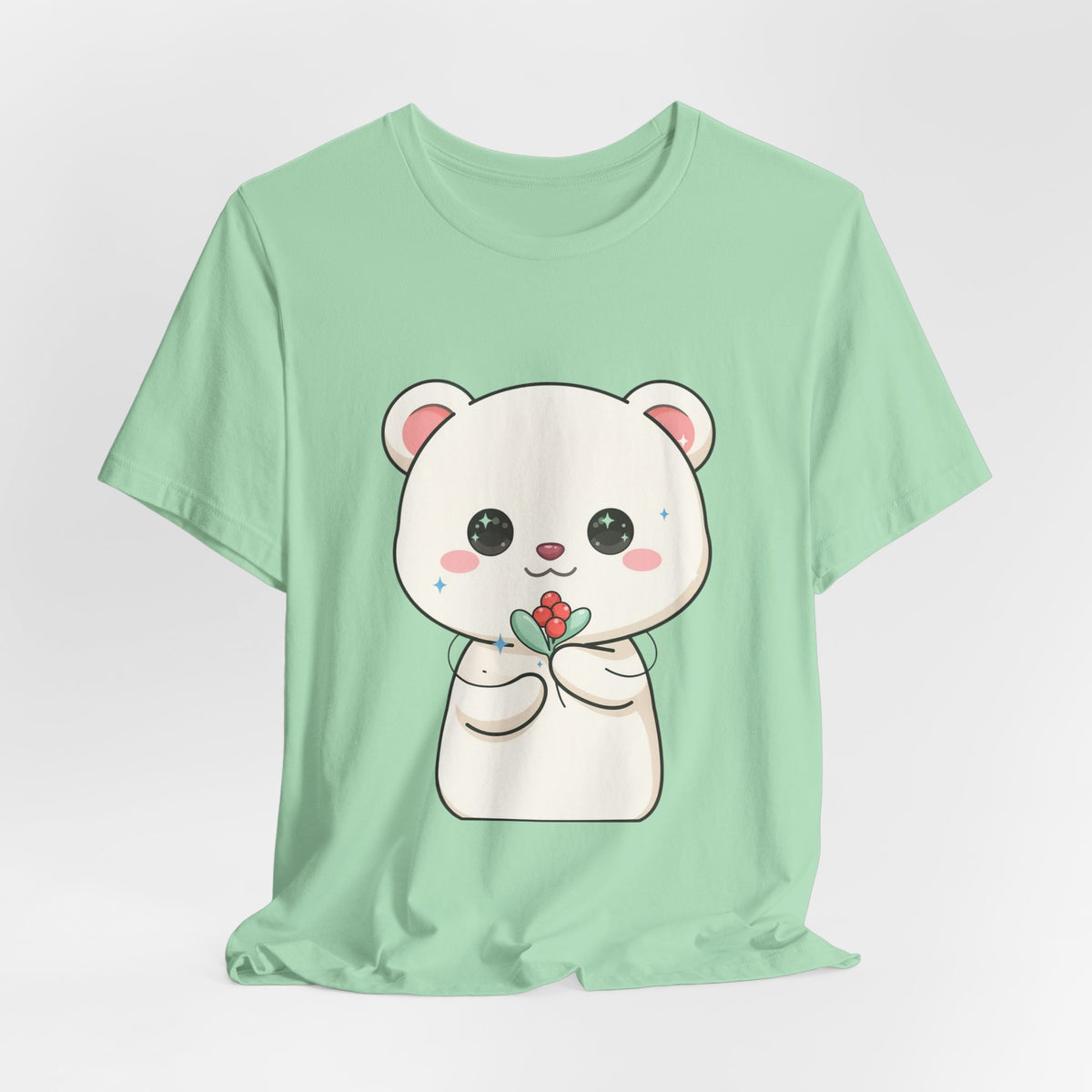Kawaii Polar Bear Christmas T-Shirt for Cute Holiday Fans