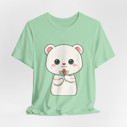 Kawaii Polar Bear Christmas T-Shirt for Cute Holiday Fans