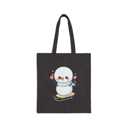Kawaii Snowman Tote Bag for Cute Winter Lovers