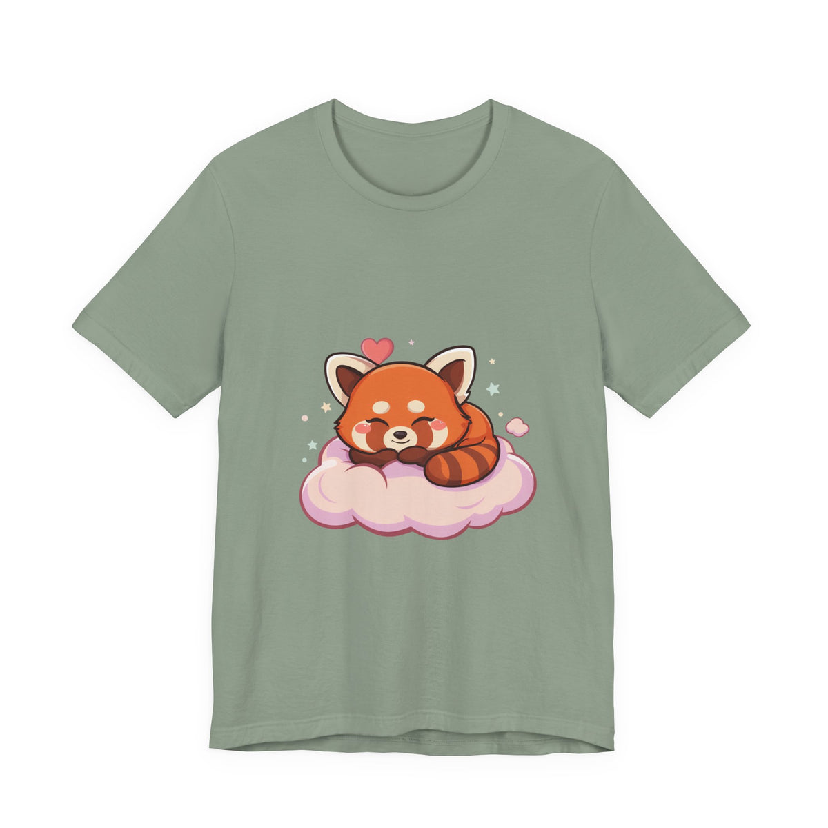 Kawaii Red Panda T-Shirt, Cute Sleeping Animal Tee