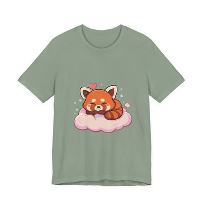 Kawaii Red Panda T-Shirt, Cute Sleeping Animal Tee