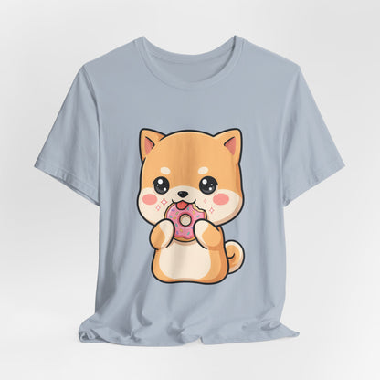 Kawaii Shiba Inu Donut Unisex Jersey Short Sleeve Tee