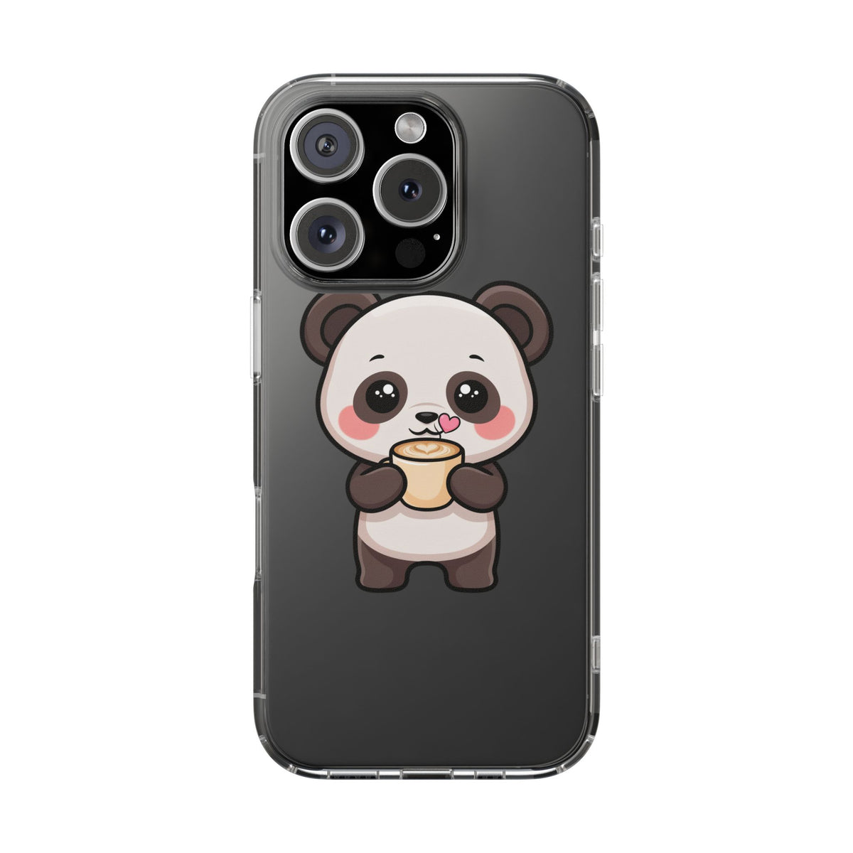 Kawaii Panda Latte Clear Impact-Resistant Case