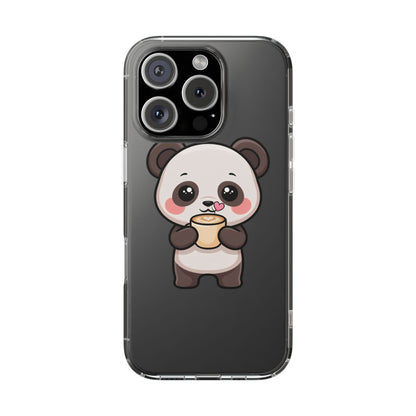 Kawaii Panda Latte Clear Impact-Resistant Case