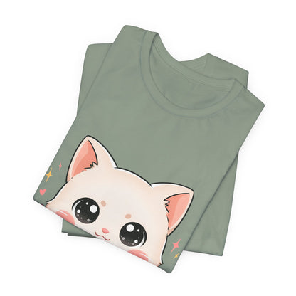 Kawaii Cat Artist T-Shirt for Creative Cat Lovers