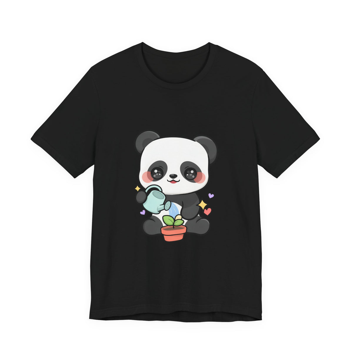 Kawaii Panda T-Shirt, Cute Plant Lover Gift
