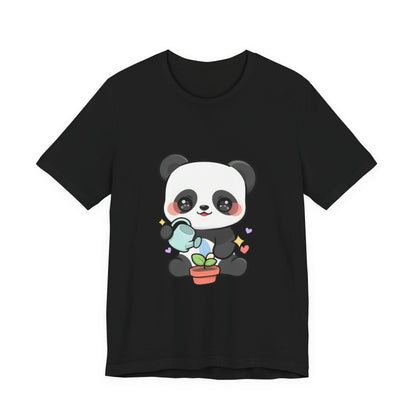 Kawaii Panda T-Shirt, Cute Plant Lover Gift