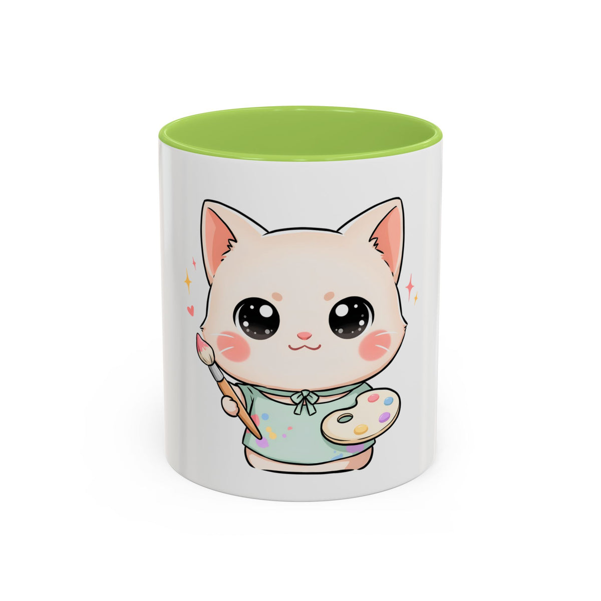 Kawaii Cat Artist Accent Coffee Mug