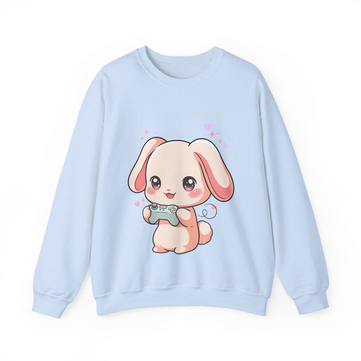 Kawaii Gamer Bunny Sweatshirt for Cozy Gaming Days