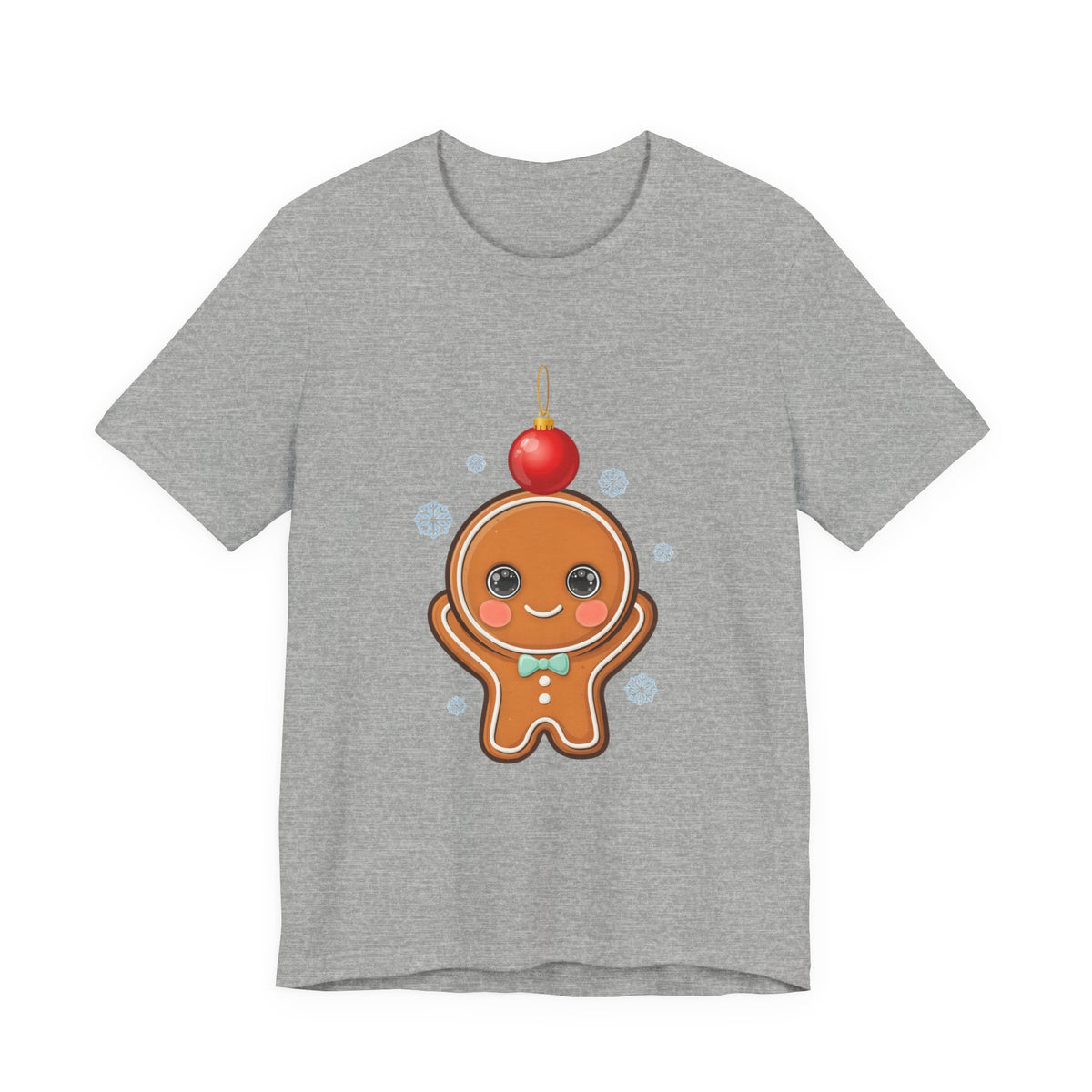 Kawaii Gingerbread Christmas Tee, Cute Holiday Unisex Shirt