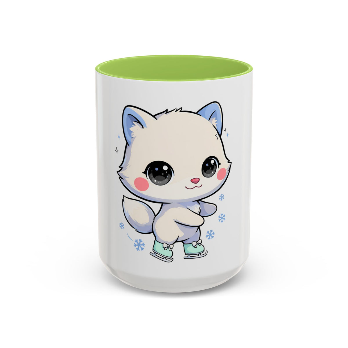 Kawaii Arctic Fox Mug for Cozy Winter Coffee Breaks