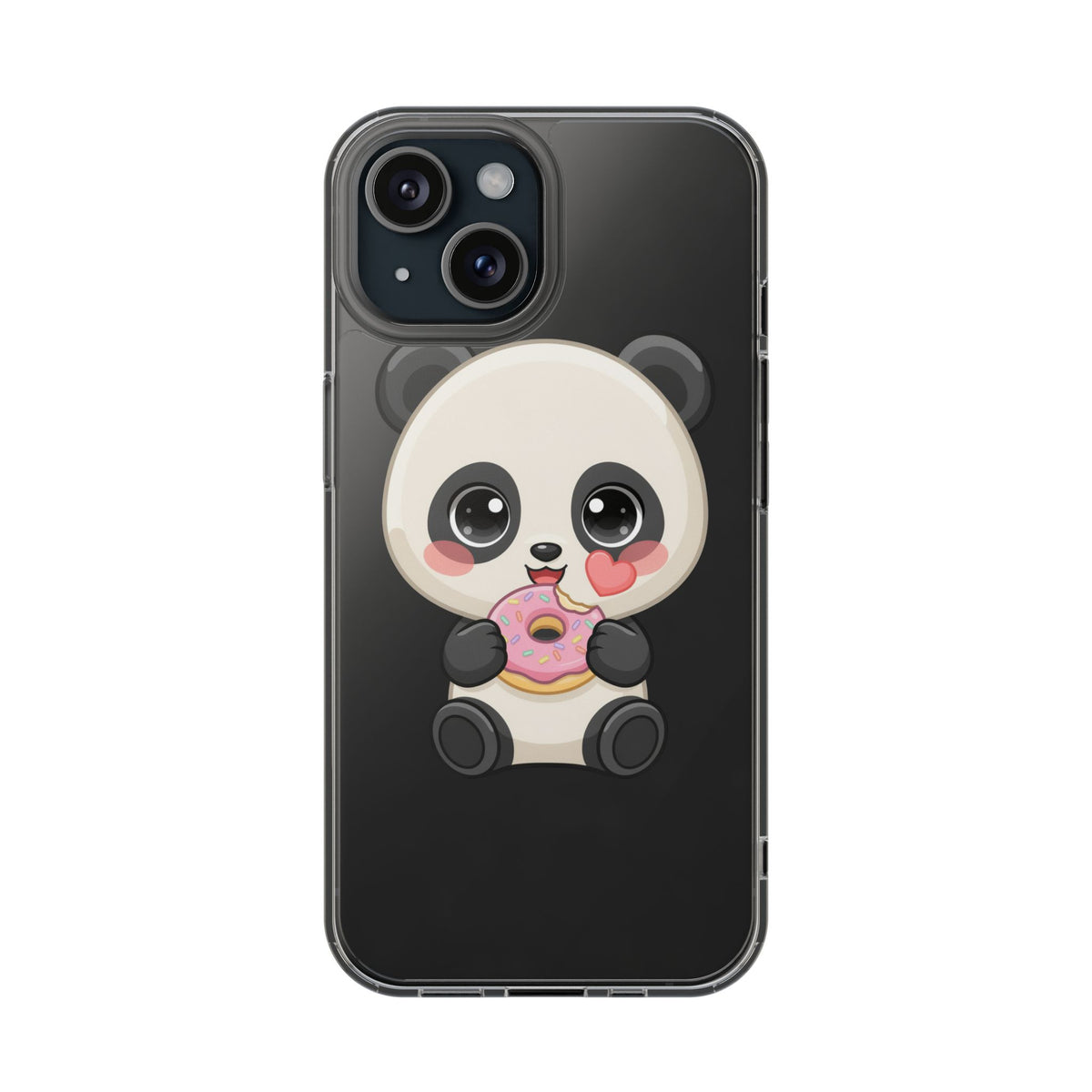 Kawaii Panda Phone Case with Donut