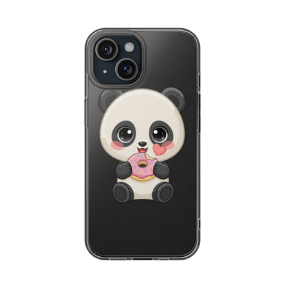 Kawaii Panda Phone Case with Donut