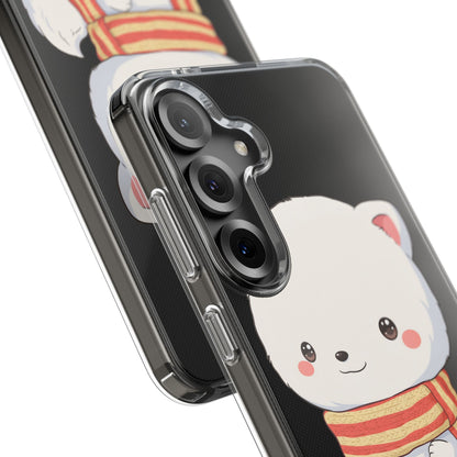 Kawaii Arctic Fox Phone Case, Cozy Christmas Scarf