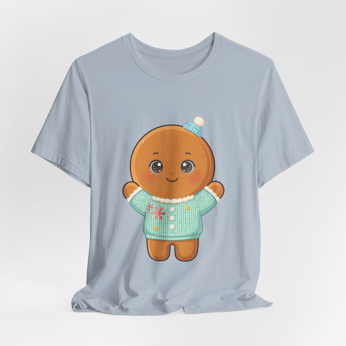 Kawaii Gingerbread Man Christmas Tee for Holiday Cheer
