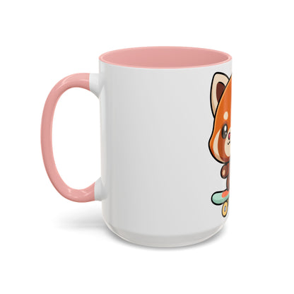 Red Panda Skateboard Mug – Kawaii Accent Coffee Mug