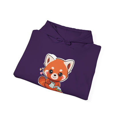 Kawaii Red Panda Hoodie for Cozy Plant Care Days