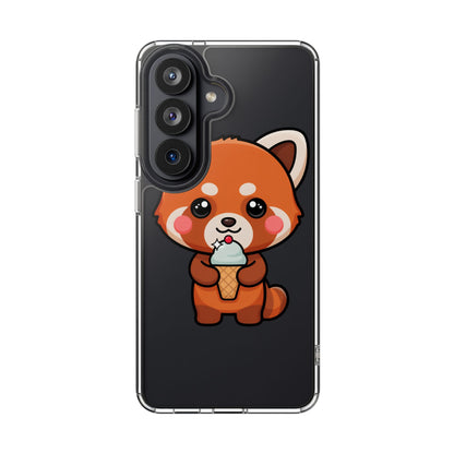 Kawaii Red Panda Phone Case with Ice Cream