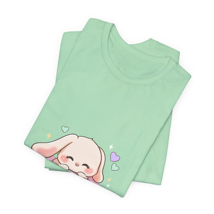 Kawaii Sleeping Bunny Tee, Cute Cloud Nap Unisex Shirt