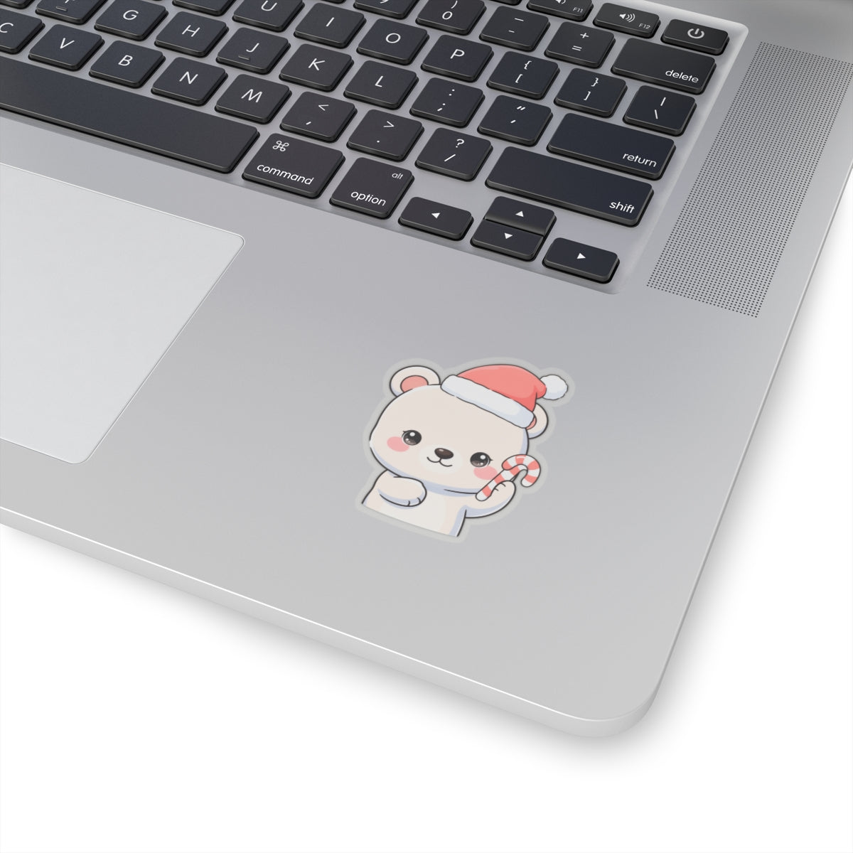 Christmas Polar Bear Sticker, Cute Kawaii Holiday Gift