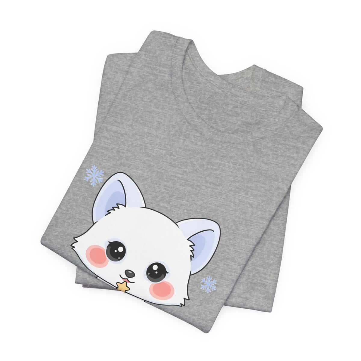 Kawaii Christmas Fox T-Shirt for Cozy Holiday Decorating