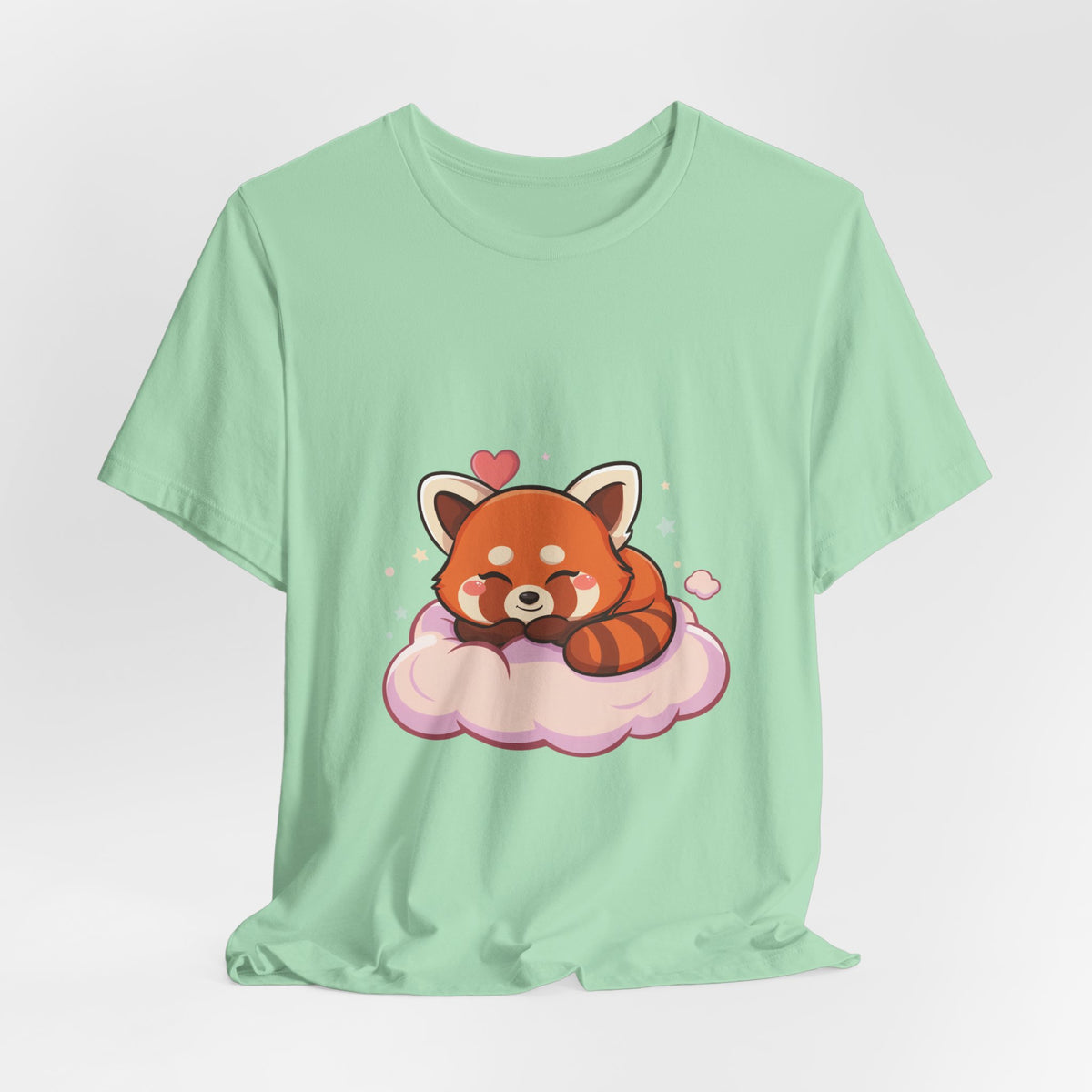 Kawaii Red Panda T-Shirt, Cute Sleeping Animal Tee