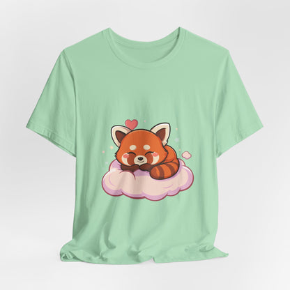 Kawaii Red Panda T-Shirt, Cute Sleeping Animal Tee