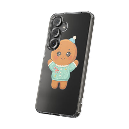 Kawaii Gingerbread Phone Case, Cute Christmas Sweater Cookie
