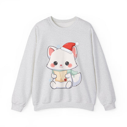 Christmas Arctic Fox Sweatshirt for Kawaii Holiday Fans