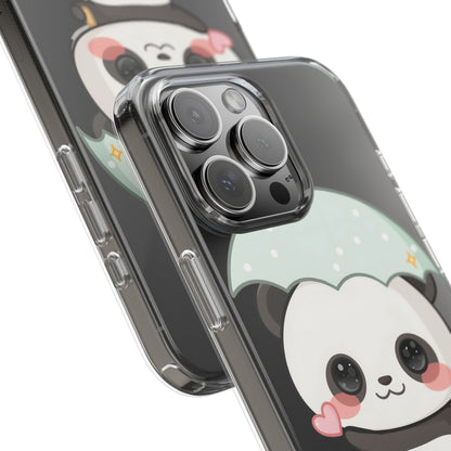 Kawaii Panda Clear Impact-Resistant Phone Case