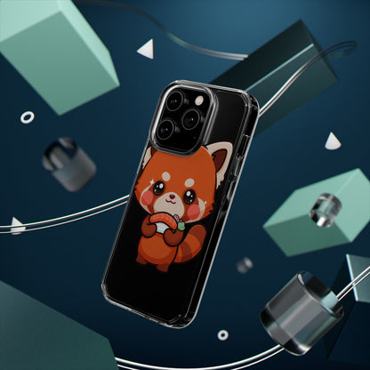 Red Panda Sushi Phone Case, Cute Kawaii Clear Case
