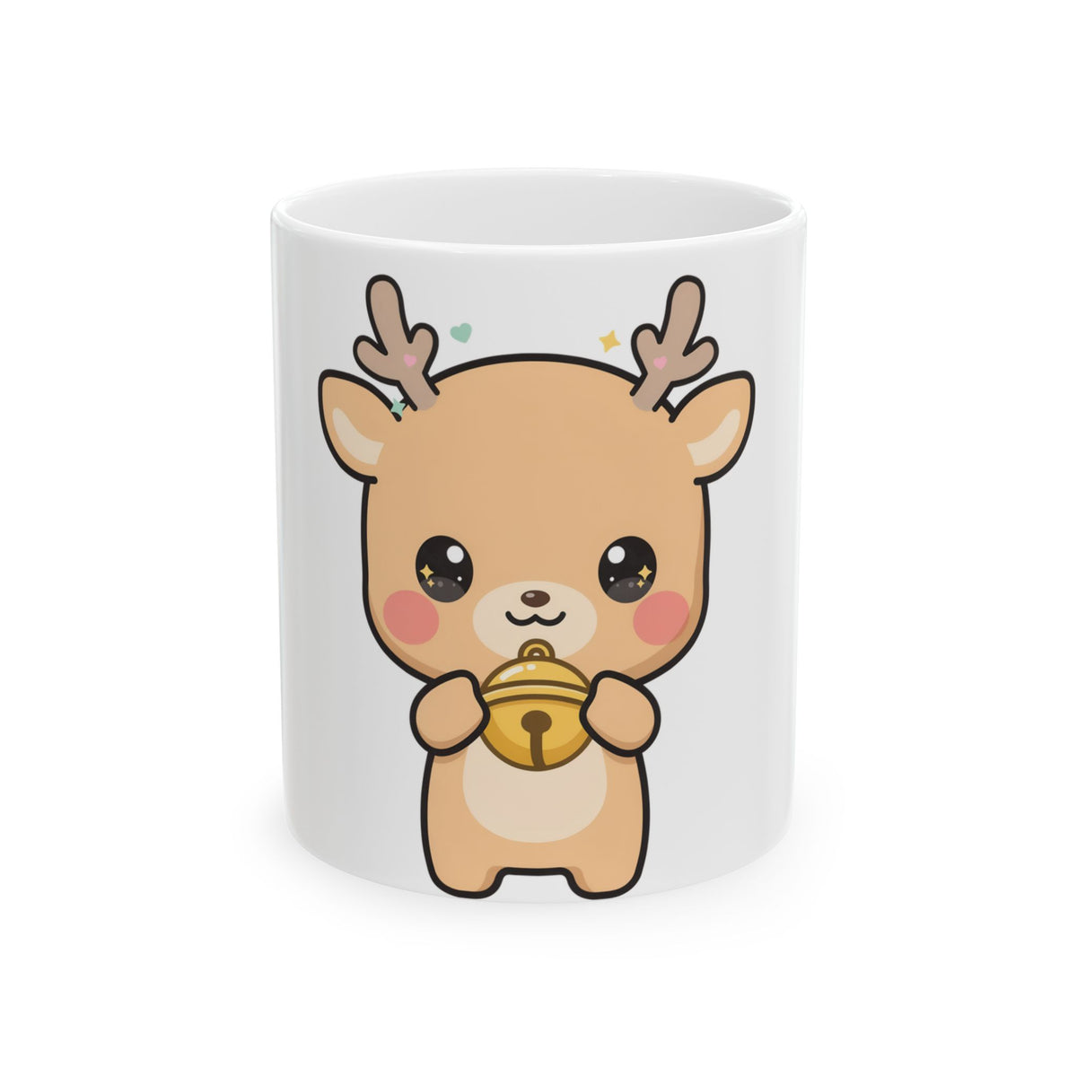 Kawaii Reindeer Mug for a Cheerful Holiday Desk