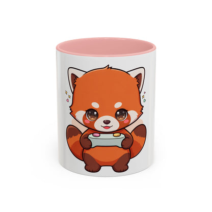 Red Panda Gamer Accent Coffee Mug for Cozy Desk Setups