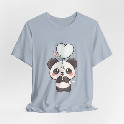 Kawaii Panda T-Shirt with Floating Balloon