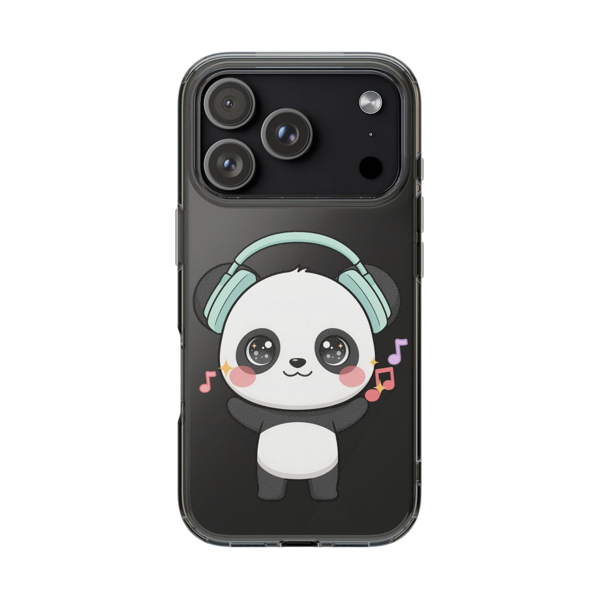 Kawaii Panda Phone Case with Headphones