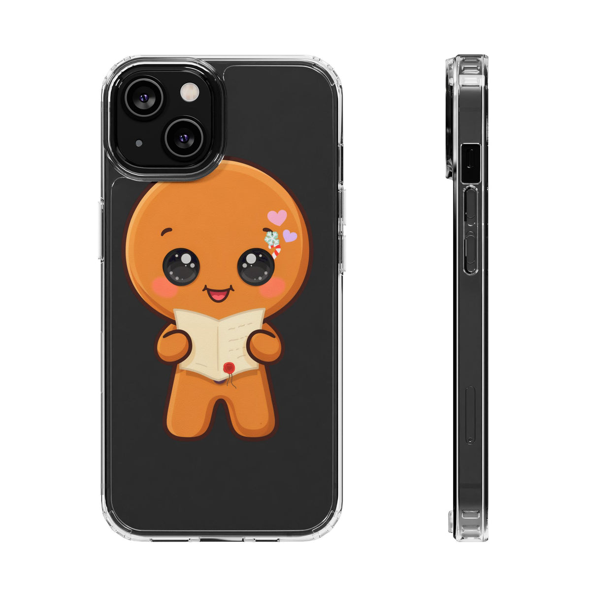 Gingerbread Man Phone Case, Cute Christmas Letter Reader