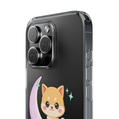 Kawaii Shiba Inu Phone Case – Crescent Moon Cutie